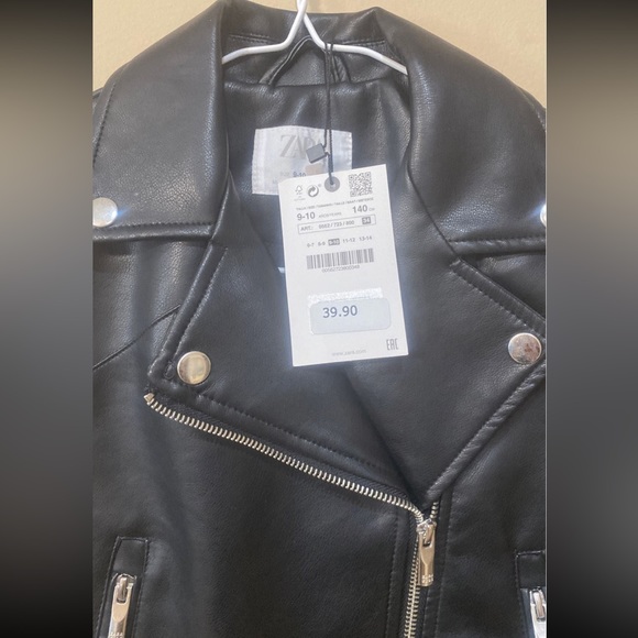 Zara | Jackets & Coats | Nwt Zara Black Faux Leather Biker Vest | Poshmark